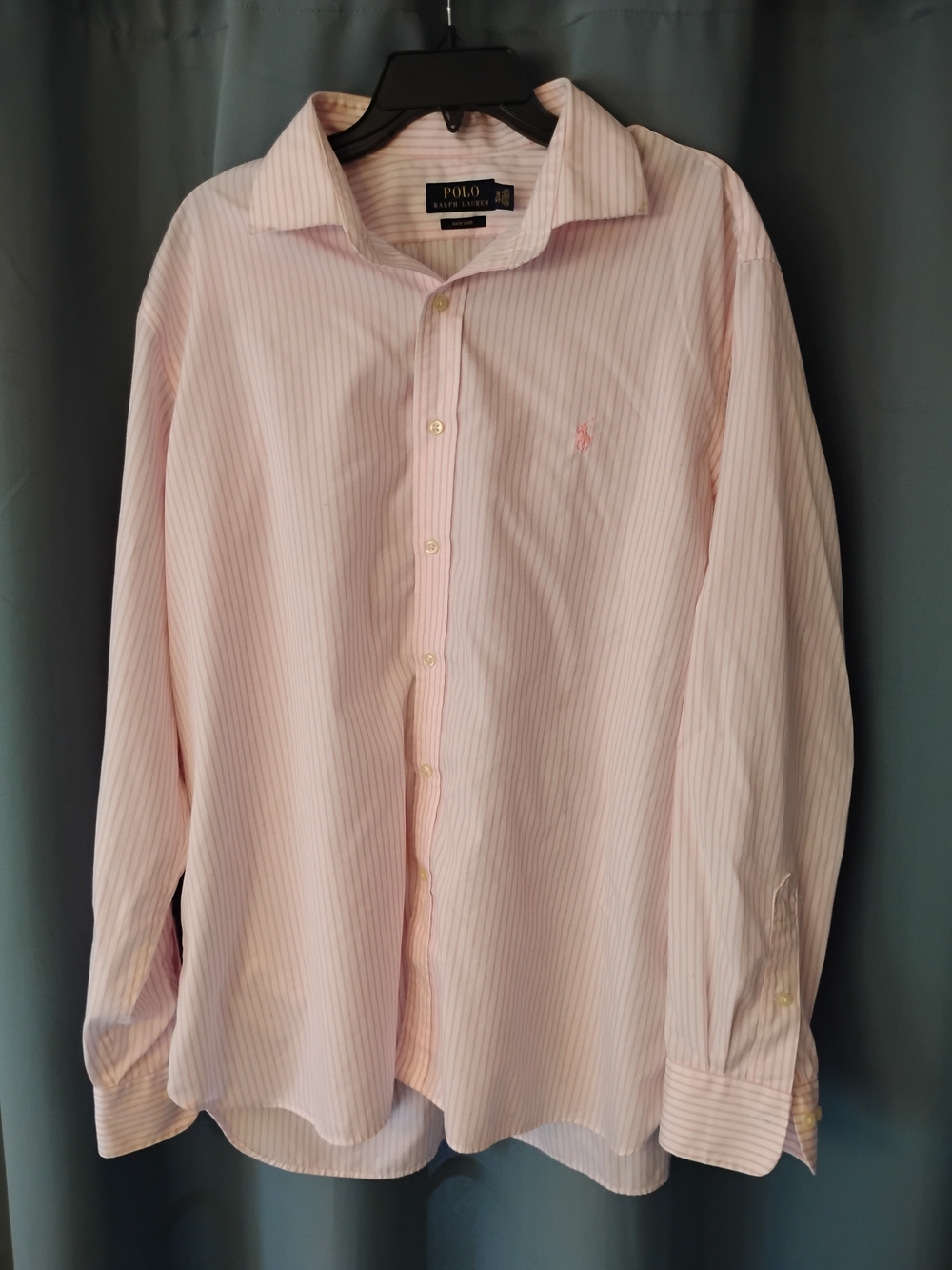 Polo by Ralph Lauren Pink Stripe Men's Dress Shirt